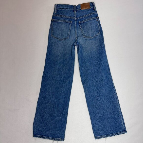 Madewell Slim Wide-Leg Cropped Women's Size 23 Light/Med Wash - Picture 2 of 11